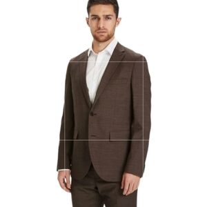 Matinique George F brown blazer suit jacket size 46